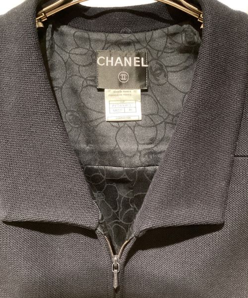 CHANEL（シャネル）CHANEL (シャネル) ジップアップコットンジャケット ネイビー サイズ:40の古着・服飾アイテム