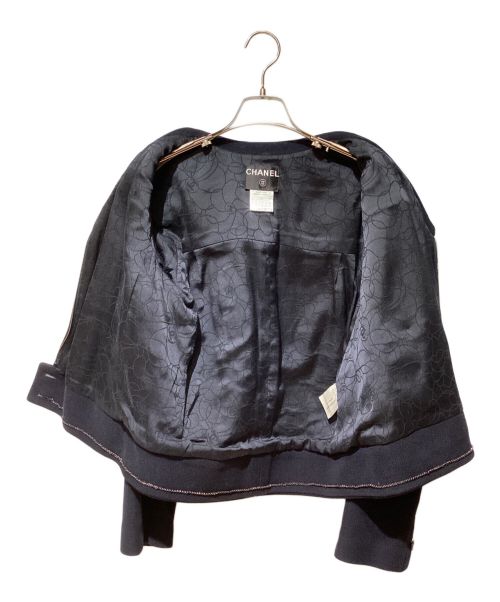 CHANEL（シャネル）CHANEL (シャネル) ジップアップコットンジャケット ネイビー サイズ:40の古着・服飾アイテム