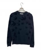 MCQマックキュー）の古着「ツバメプリント クルーネックスウェット」｜ブラック