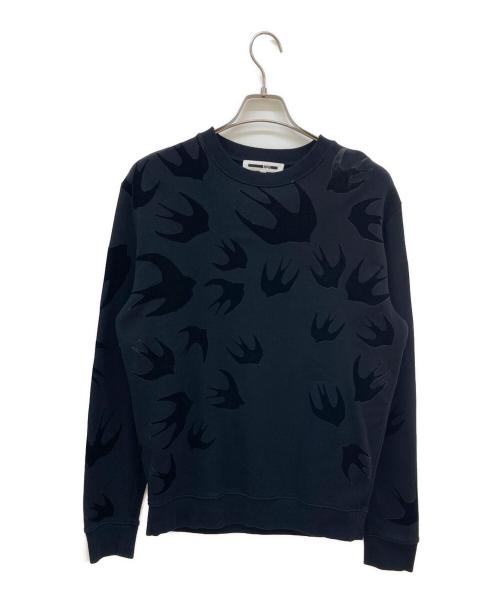 MCQ（マックキュー）MCQ (マックキュー) ツバメプリント クルーネックスウェット ブラック サイズ:Sの古着・服飾アイテム