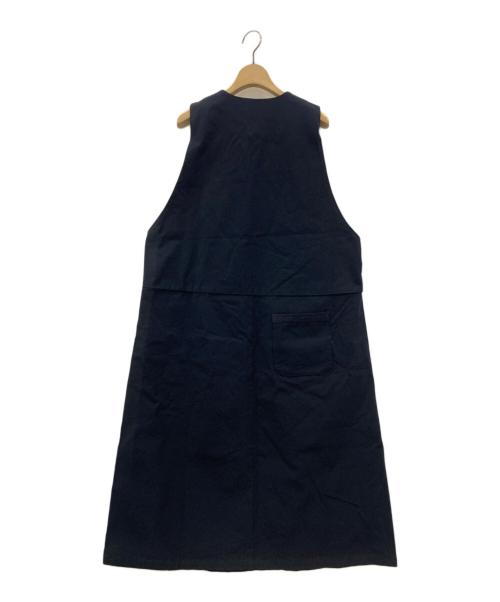 Midi-Umi（ミディウミ）Midi-Umi (ミディウミ) Vネックジャンパースカート ネイビー サイズ:-の古着・服飾アイテム