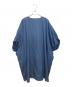 mizuiro-ind（ミズイロインド）の古着「コットン ドルマン タック スリーブ ワイド ワンピース」｜ブルー