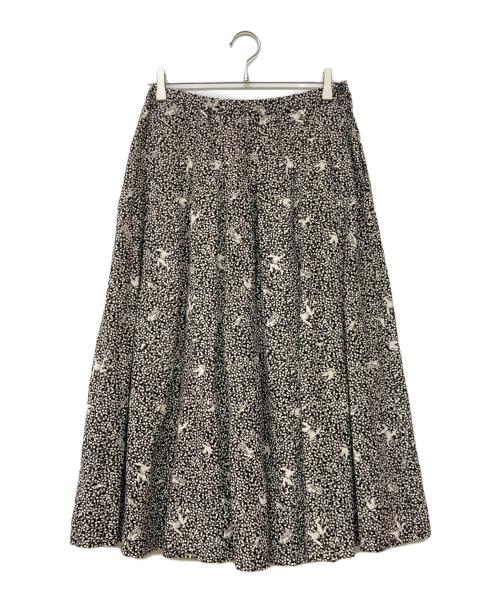 lisette（リゼッタ）lisette (リゼッタ) ジュプ・ゴーシュ リネンフレアスカート ブラック サイズ:‐の古着・服飾アイテム