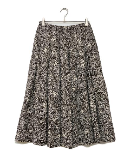 lisette（リゼッタ）lisette (リゼッタ) ジュプ・ゴーシュ リネンフレアスカート ブラック サイズ:‐の古着・服飾アイテム