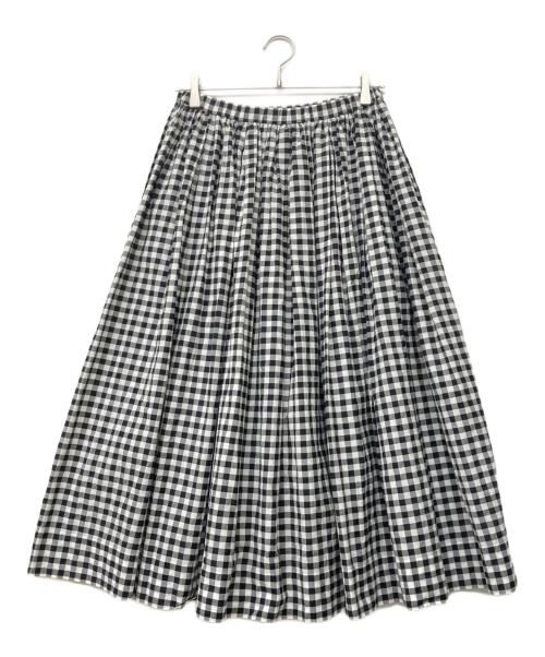 lisette（リゼッタ）lisette (リゼッタ) ナディーヌコットンギンガムチェックロングスカート ブラック サイズ:-の古着・服飾アイテム