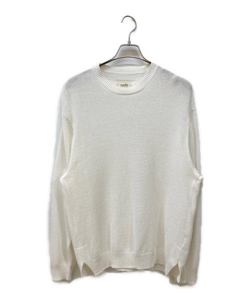 UNFIL（アンフィル）unfil (アンフィル) organic cotton coiled-yarn sweater ホワイト サイズ:4の古着・服飾アイテム