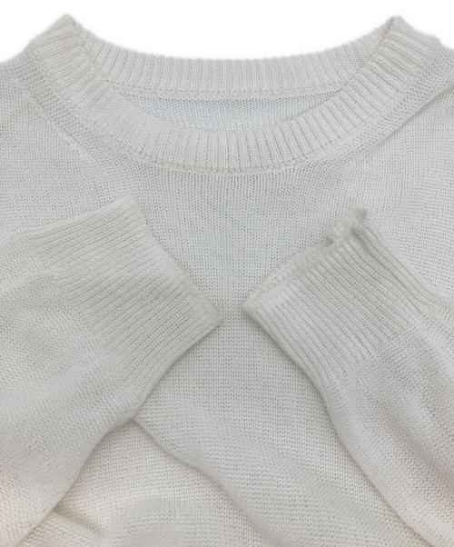 UNFIL（アンフィル）unfil (アンフィル) organic cotton coiled-yarn sweater ホワイト サイズ:4の古着・服飾アイテム