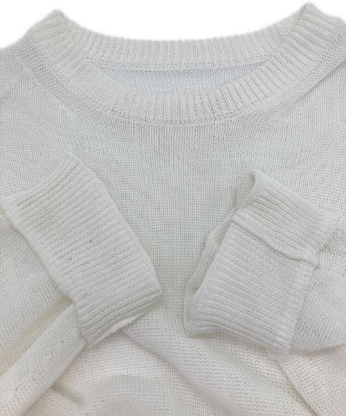 UNFIL（アンフィル）unfil (アンフィル) organic cotton coiled-yarn sweater ホワイト サイズ:4の古着・服飾アイテム