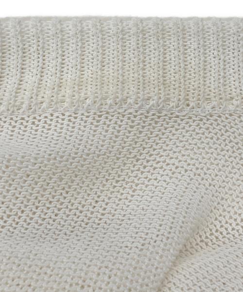 UNFIL（アンフィル）unfil (アンフィル) organic cotton coiled-yarn sweater ホワイト サイズ:4の古着・服飾アイテム