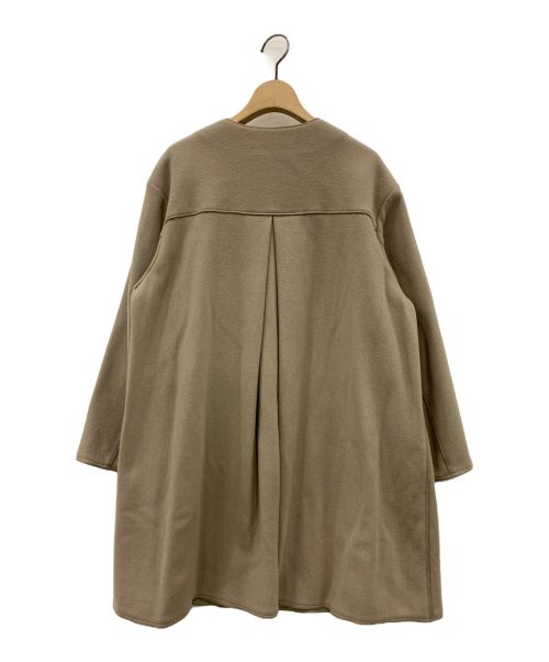 BALLSEY（ボールジィ）BALLSEY (ボールジィ) ウールナイロンインターロック クルーネックコート ベージュ サイズ:36の古着・服飾アイテム