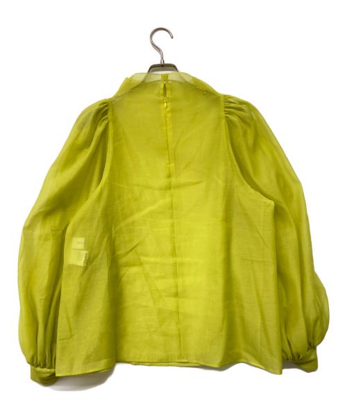 STUMBLY（スタンブリ―）STUMBLY (スタンブリ―) シアーボリュームスリーブボトルネックPO イエロー サイズ:36の古着・服飾アイテム