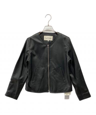 [極美品]Ray BEAMS　ラムレザー　ジャケット　シングル　マットブラウン 中古・古着通販】RAY BEAMS (レイ ビームス) ラムレザー ノーカラー