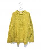 AEWEN MATOPHイウエン マトフ）の古着「ケーブルニット」｜イエロー