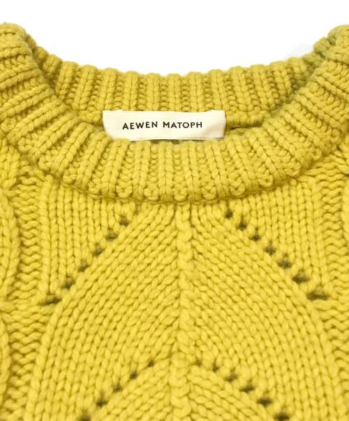 AEWEN MATOPH（イウエン マトフ）AEWEN MATOPH (イウエン マトフ) ケーブルニット イエロー サイズ:Freeの古着・服飾アイテム