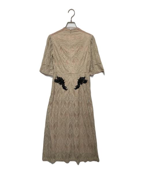 Lily Brown（リリーブラウン）Lily Brown (リリーブラウン) オリエンタルモチーフレースドレス ベージュの古着・服飾アイテム