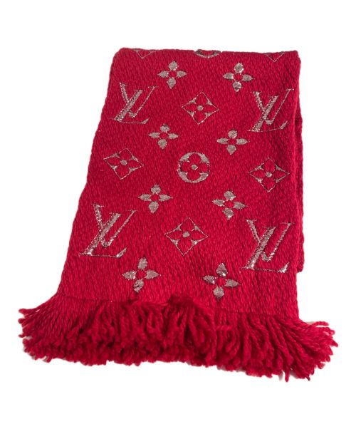 LOUIS VUITTON（ルイ ヴィトン）LOUIS VUITTON (ルイ ヴィトン) エシャルプ・ロゴマニア シャイン マフラー レッド サイズ:-の古着・服飾アイテム