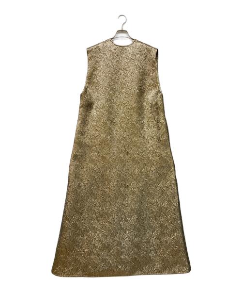 CITYSHOP（シティショップ）CITYSHOP (シティショップ) GOLD JACQUARD DRESS ゴールド サイズ:38の古着・服飾アイテム