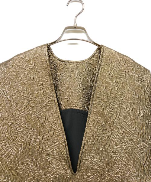 CITYSHOP（シティショップ）CITYSHOP (シティショップ) GOLD JACQUARD DRESS ゴールド サイズ:38の古着・服飾アイテム