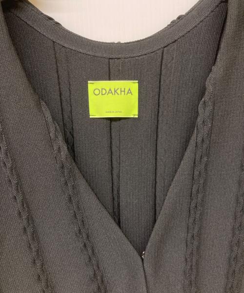 ODAKHA（オダカ）ODAKHA (オダカ) フレアカーディガン ブラック サイズ:Freeの古着・服飾アイテム