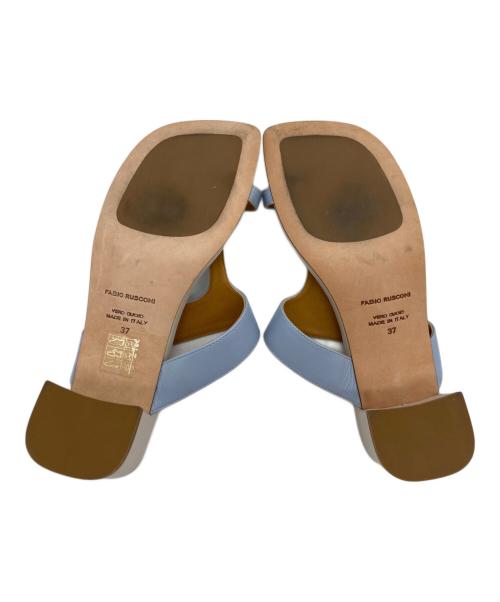 FABIO RUSCONI（ファビオルスコーニ）FABIO RUSCONI (ファビオルスコーニ) スクエアトゥートングサンダル グレー サイズ:37の古着・服飾アイテム