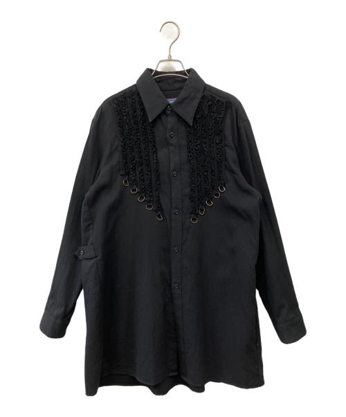 blackmeans（ブラックミーンズ）blackmeans (ブラックミーンズ) デザインロングスリーブシャツ ブラック サイズ:3の古着・服飾アイテム