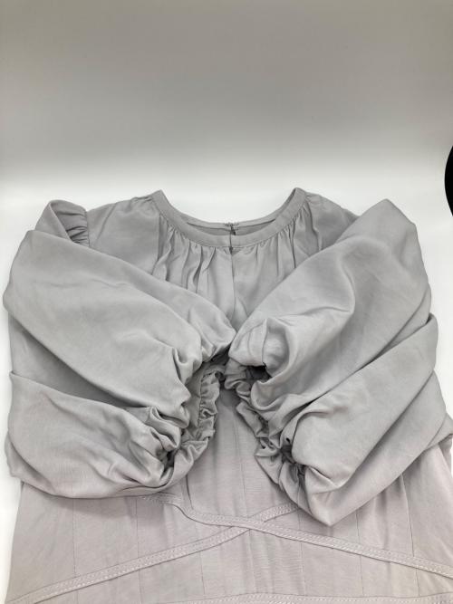 HER LIP TO（ハーリップトゥ）HER LIP TO (ハーリップトゥ) Fountain Lace Up Bow Dress グレー サイズ:Sの古着・服飾アイテム