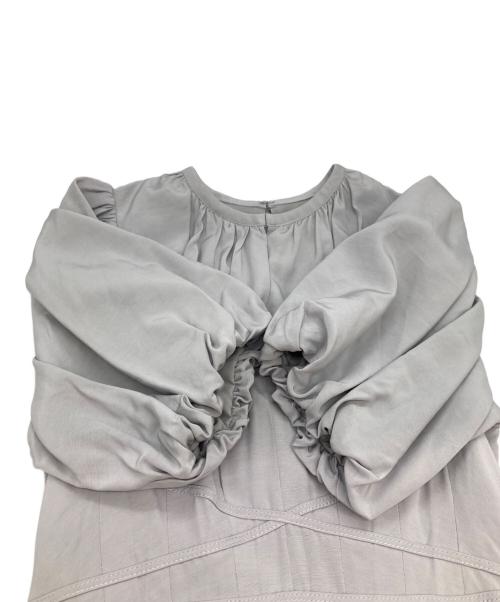 HER LIP TO（ハーリップトゥ）Her lip to (ハーリップトゥ) Fountain Lace Up Bow Dress グレー サイズ:Sの古着・服飾アイテム