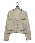 HER LIP TOハーリップトゥ）の古着「Lerici Cropped Knit Cardigan」｜アイボリー