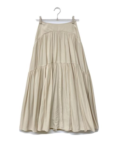 HER LIP TO（ハーリップトゥ）HER LIP TO (ハーリップトゥ) High-Waist Tiered Long Skirt ベージュ サイズ:Sの古着・服飾アイテム