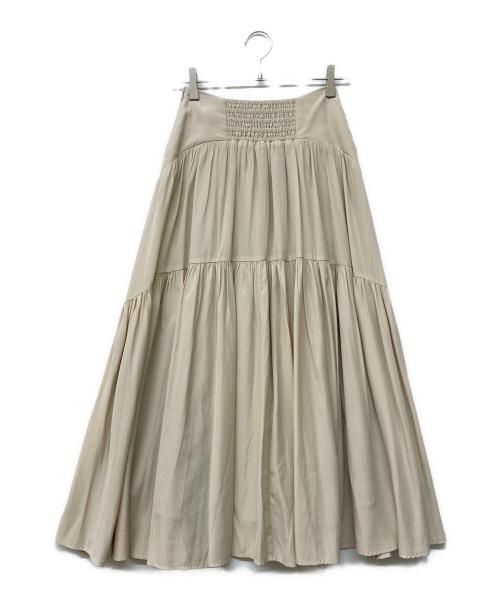 HER LIP TO（ハーリップトゥ）HER LIP TO (ハーリップトゥ) High-Waist Tiered Long Skirt ベージュ サイズ:Sの古着・服飾アイテム