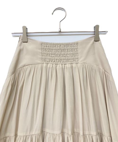 HER LIP TO（ハーリップトゥ）HER LIP TO (ハーリップトゥ) High-Waist Tiered Long Skirt ベージュ サイズ:Sの古着・服飾アイテム