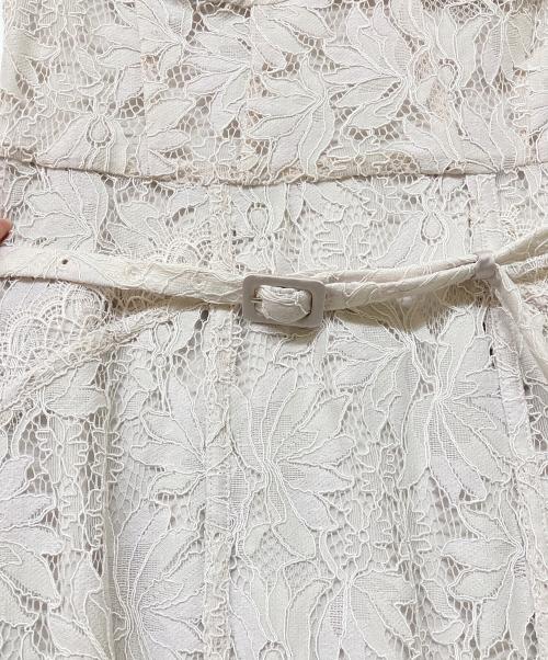 HER LIP TO（ハーリップトゥ）Her lip to (ハーリップトゥ) Waltz Floral Lace Belted Dress ピンク サイズ:Sの古着・服飾アイテム