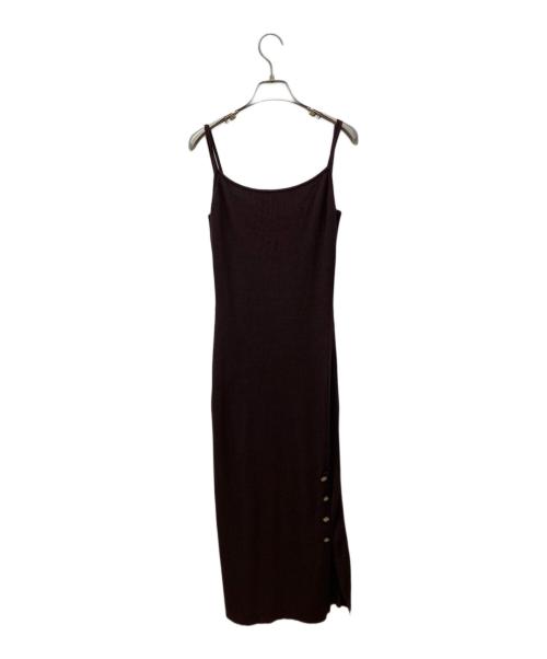 HER LIP TO（ハーリップトゥ）HER LIP TO (ハーリップトゥ) All Day Long Ribbed Knit Set ブラウン サイズ:Sの古着・服飾アイテム