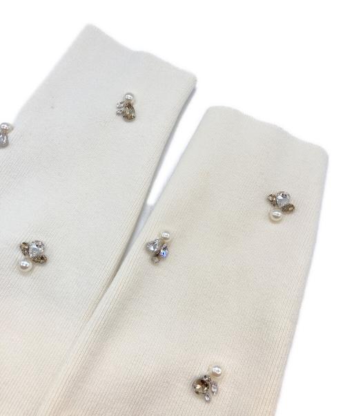 anuans（アニュアンス）anuans (アニュアンス) ビジューニットジャケット アイボリー サイズ:Freeの古着・服飾アイテム