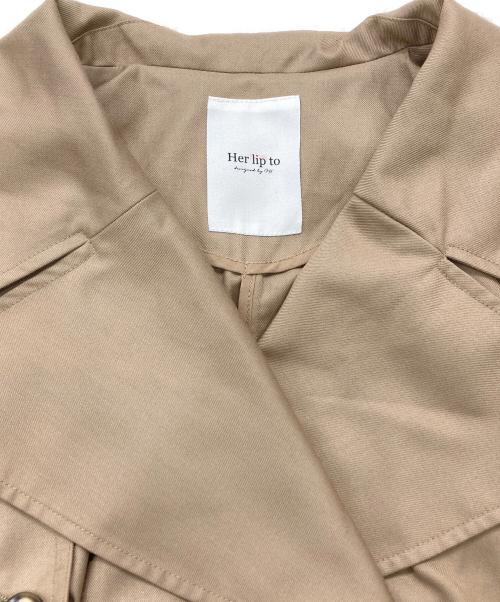 HER LIP TO（ハーリップトゥ）HER LIP TO (ハーリップトゥ) Sleeveless TwillTrench Dress ブラウン サイズ:Sの古着・服飾アイテム