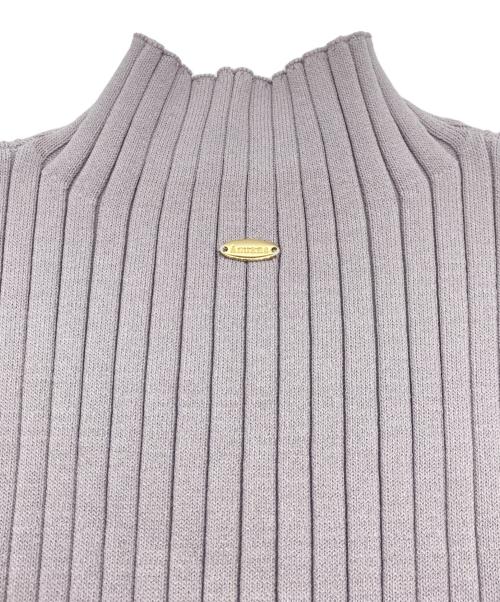 anuans（アニュアンス）anuans (アニュアンス) ミックスリブノースリーブニットプルオーバー ラベンダー サイズ:Fの古着・服飾アイテム