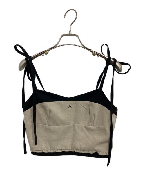 AND MARY（アンドマリー）AND MARY (アンドマリー) Sara ribbon setup ベージュ サイズ:Fの古着・服飾アイテム