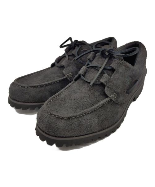 Timberland（ティンバーランド）Timberland (ティンバーランド) WHITE MOUNTAINEERING (ホワイトマウンテ二アニング) スリーアイ ハンドソーン ボートシューズ グレー サイズ:43.5の古着・服飾アイテム