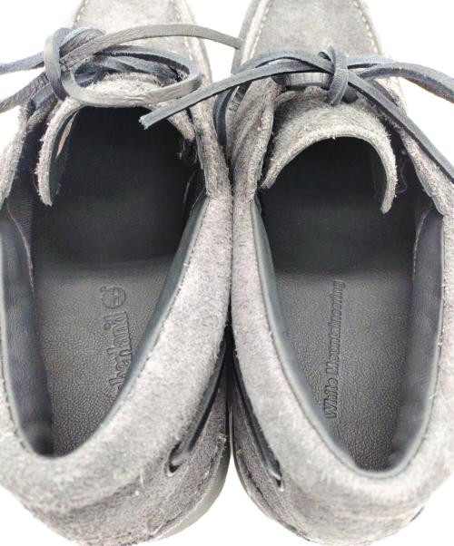 Timberland（ティンバーランド）Timberland (ティンバーランド) WHITE MOUNTAINEERING (ホワイトマウンテ二アニング) スリーアイ ハンドソーン ボートシューズ グレー サイズ:43.5の古着・服飾アイテム