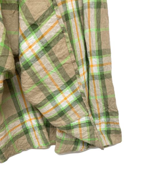 O'NEIL OF DUBLIN（オニールオブダブリン）O'NEIL OF DUBLIN (オニールオブダブリン) チェックリネンスカート グリーン サイズ:Fの古着・服飾アイテム