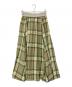 O'NEIL OF DUBLIN（オニールオブダブリン）の古着「チェックリネンスカート」｜グリーン