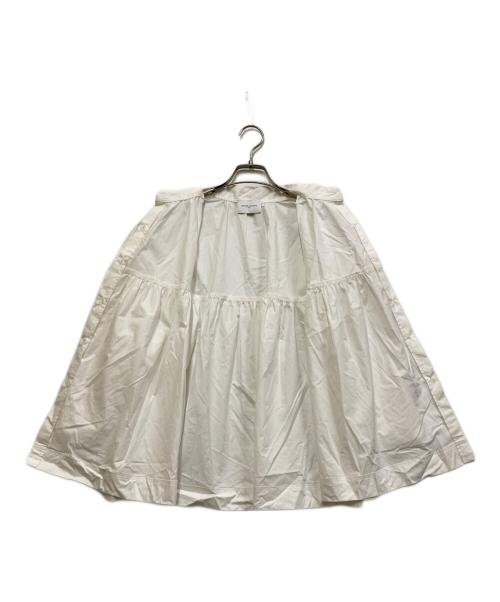 UNITED ARROWS（ユナイテッドアローズ）UNITED ARROWS (ユナイテッドアローズ) ギャザー スタンドカラー ブラウス ホワイト サイズ:FREEの古着・服飾アイテム