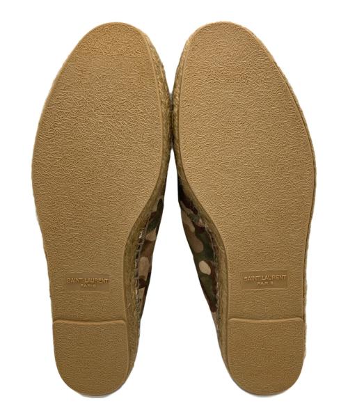 Saint Laurent Paris（サンローランパリ）Saint Laurent Paris (サンローランパリ) エスパドリーユ ブラウン×オリーブ サイズ:42の古着・服飾アイテム