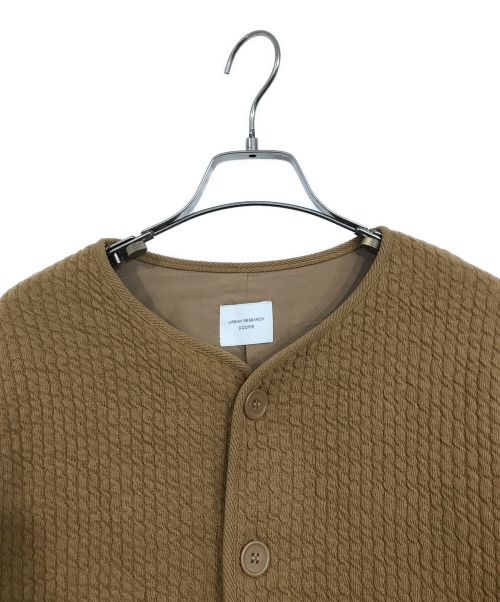 URBAN RESEARCH DOORS（アーバンリサーチドアーズ）URBAN RESEARCH DOORS (アーバンリサーチ ドアーズ) キルトノーカラージャケット ブラウン サイズ:SIZE Mの古着・服飾アイテム