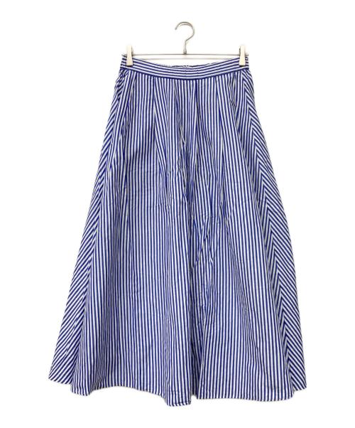 journal standard luxe（ジャーナルスタンダード ラックス）journal standard luxe (ジャーナルスタンダード リュクス) ストライプタックギャザースカート ブルー サイズ:-の古着・服飾アイテム