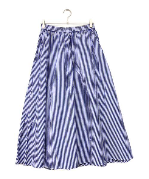 journal standard luxe（ジャーナルスタンダード ラックス）journal standard luxe (ジャーナルスタンダード リュクス) ストライプタックギャザースカート ブルー サイズ:-の古着・服飾アイテム