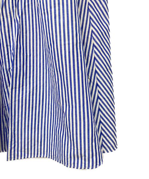 journal standard luxe（ジャーナルスタンダード ラックス）journal standard luxe (ジャーナルスタンダード リュクス) ストライプタックギャザースカート ブルー サイズ:-の古着・服飾アイテム