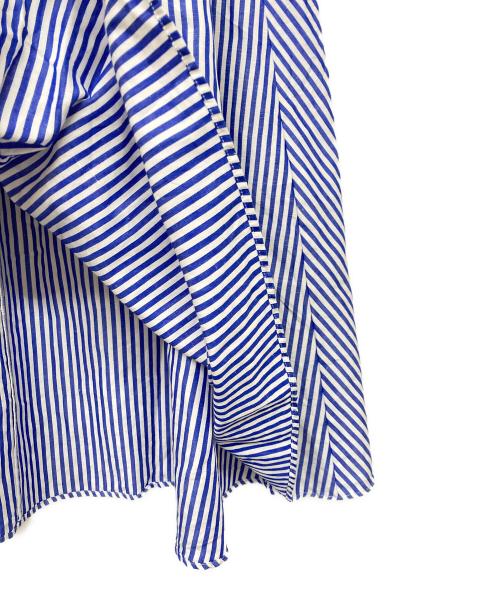 journal standard luxe（ジャーナルスタンダード ラックス）journal standard luxe (ジャーナルスタンダード リュクス) ストライプタックギャザースカート ブルー サイズ:-の古着・服飾アイテム