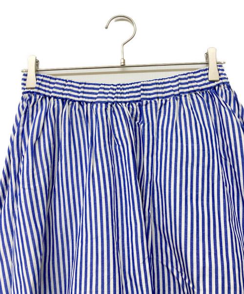 journal standard luxe（ジャーナルスタンダード ラックス）journal standard luxe (ジャーナルスタンダード リュクス) ストライプタックギャザースカート ブルー サイズ:-の古着・服飾アイテム