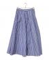journal standard luxe（ジャーナルスタンダード リュクス）の古着「ストライプタックギャザースカート」｜ブルー